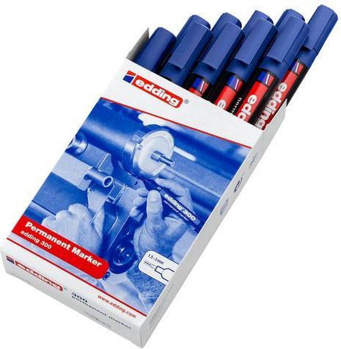Viltstift edding 300 rond 1.5-3mm blauw | 10 stuks